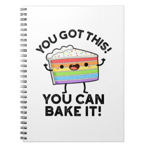 Carnet You Got This You Can Bake It Positive Cake Pun