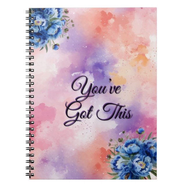 Carnet You’ve Got This – Motivational Floral Notebook (Devant)