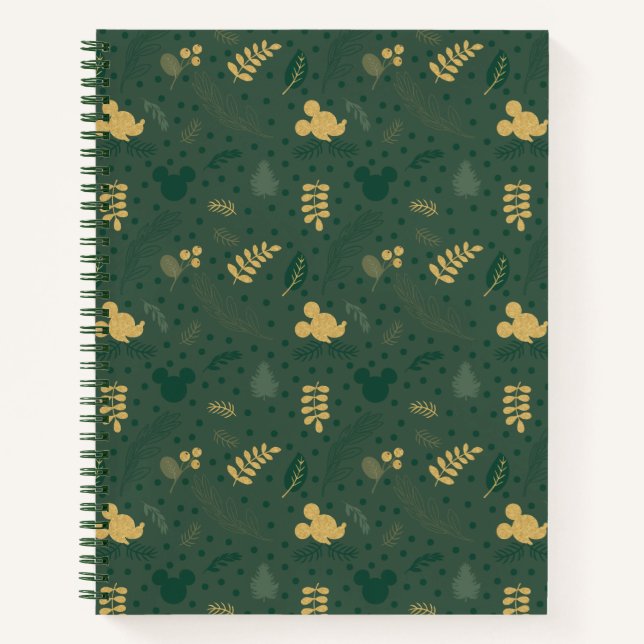 Carnet Yuletide Joy | Mickey Green & Gold Holiday Motif (Devant)