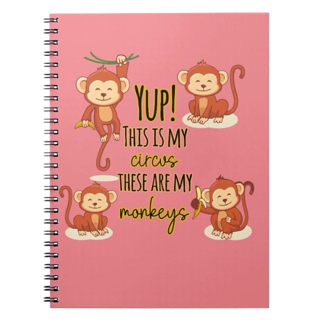 Carnet Yup ! C'est mon cirque, ce sont mes quatre singes (Devant)