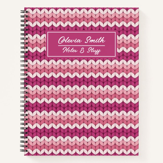 Carnet Zag rose beige (Devant)