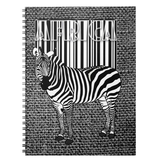 Carnet Zebra Barcode Art (Devant)