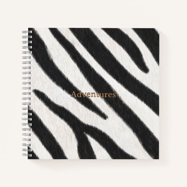Carnet Zebra Fur Poster de animal réaliste Personnalisé (Devant)