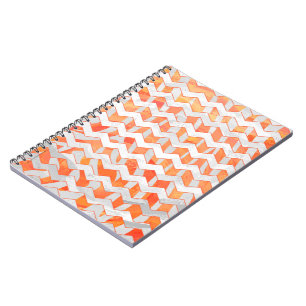 Carnet Zebra Orange and White Print