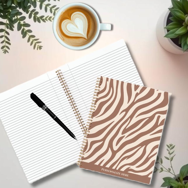 Carnet Zebra Print-Mocha Mousse- (Zebra Print-Mocha Mousse- Notebook )