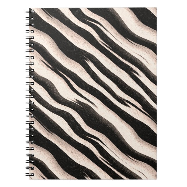 Carnet Zebra raye une texture transparente + vos idées (Devant)