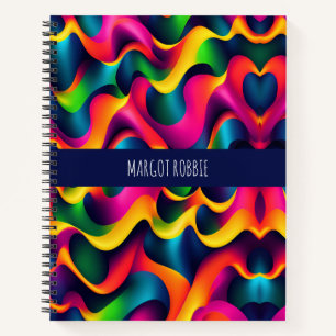 Carnet Zebra Strides Waves Rainbow Isométrique Motif