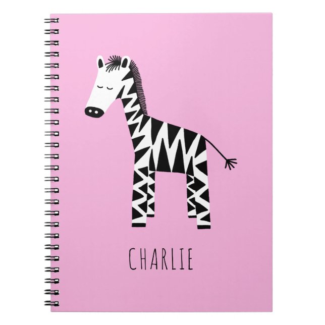 Carnet Zèbre enfants mignons (Devant)