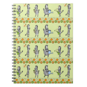 Carnet Zèbres et fruits Motif sans couture