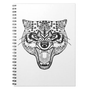 Carnet Zentangle a inspiré le loup