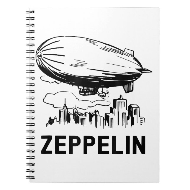 Carnet Zeppelin Rétro Vintage - Croquis de Dirigeable (Devant)