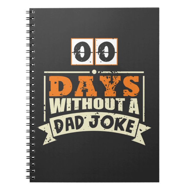 Carnet Zéro Jours Sans Papa Plaisanter Père Comédien (Devant)