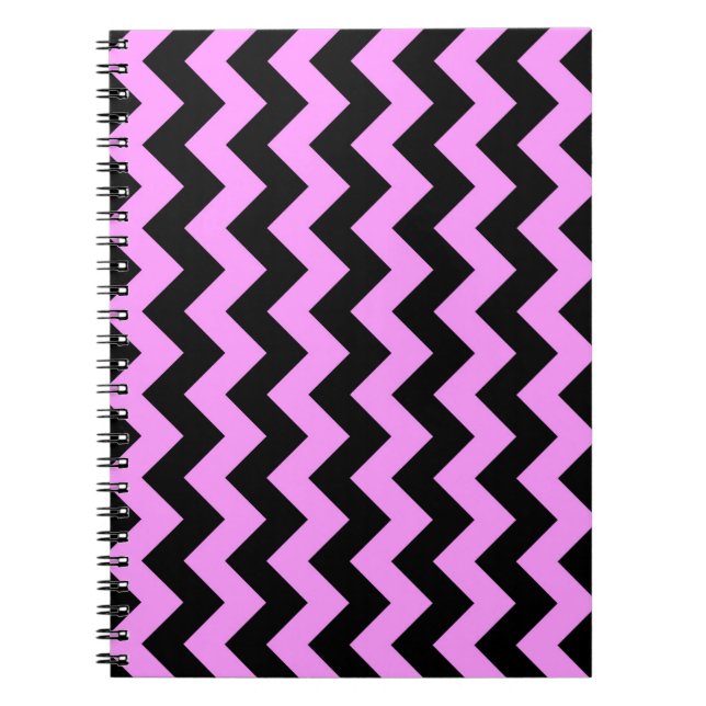 Carnet Zigzag rose et noir (Devant)