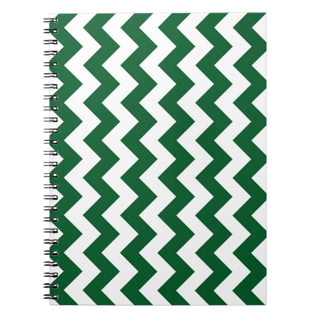 Carnet Zigzag vert et blanc (Devant)