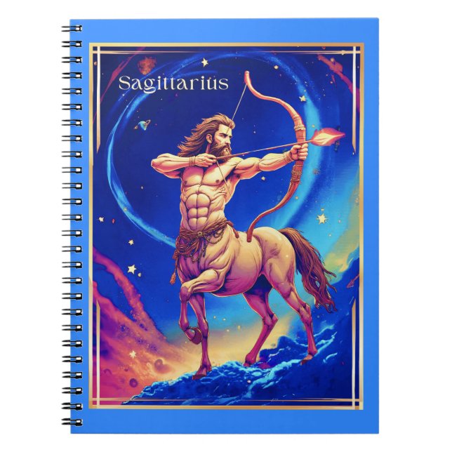 Carnet Zodiac Sign Sagittarius as the Celestial Archer (Devant)