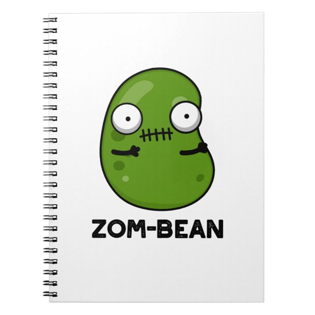 Carnet Zom-bean Drôle Halloween Zombie Bean Pun (Devant)