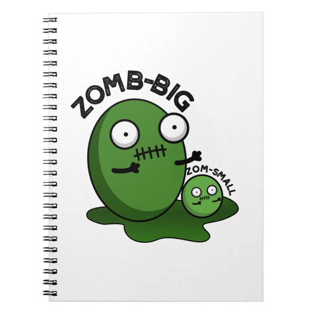 Carnet Zom-big Zom-small Funny Halloween Zombie Pun (Devant)