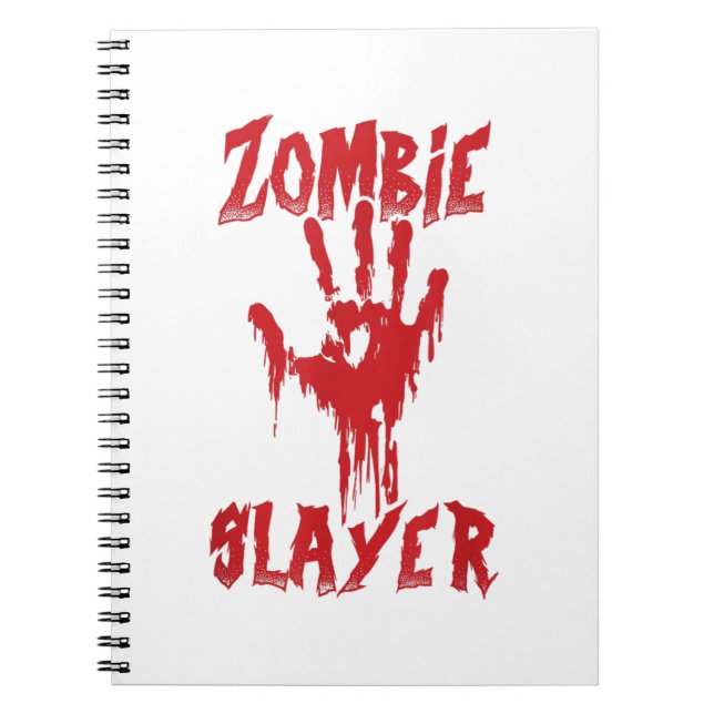 Carnet Zombie Slayer sanglant chasse main Zombies Hallowe (Devant)