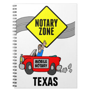 Carnet Zone de notaire mobile voiture de sport rouge Texa