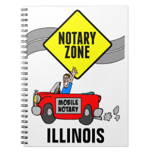 Carnet Zone Noir Mobile Red Sports Car Illinois