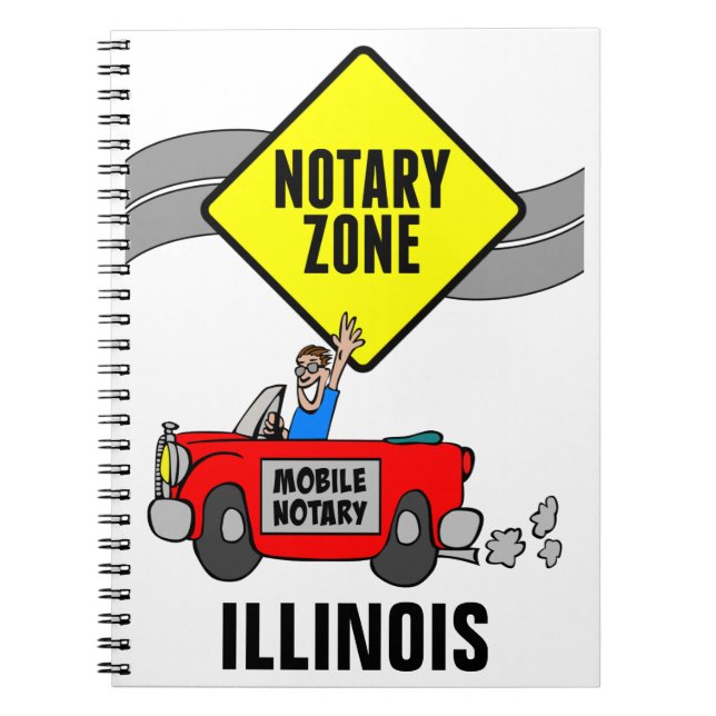 Carnet Zone Noir Mobile Red Sports Car Illinois (Devant)