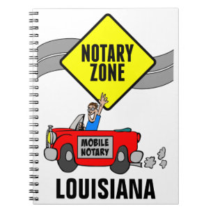 Carnet Zone Notaire Mobile Red Sports Car Louisiane
