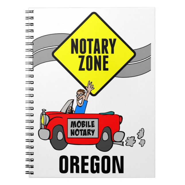 Carnet Zone Notaire Mobile Red Sports Car Oregon (Devant)