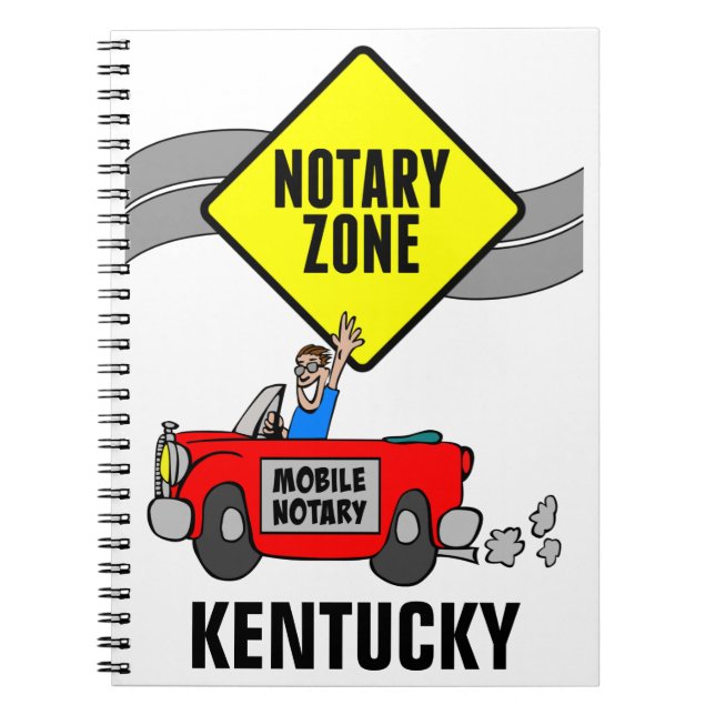 Carnet Zone Notaire Mobile Red Sports Voiture Kentucky (Devant)