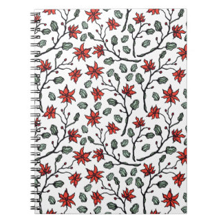 Carnets à spirales de fleurs pour baissiers élégan