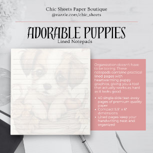 Carnets de notes avec de adorables chiots