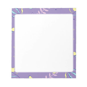 Carnets de notes quotidiens à motif floral violet