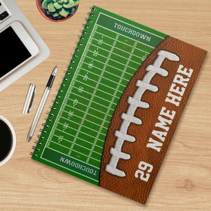 Carnets personnalisés du football votre NOM,