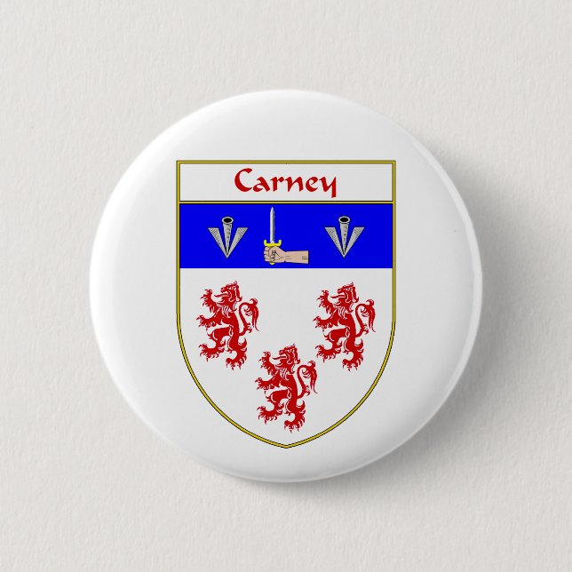 Carney Coat of Arms/Family Crest 2 Inch Round Button (Front)