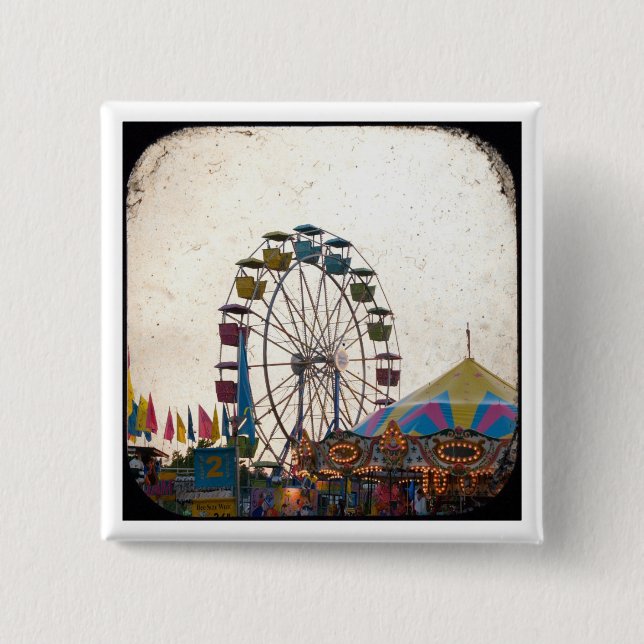 Carnival 2 Inch Square Button (Front)