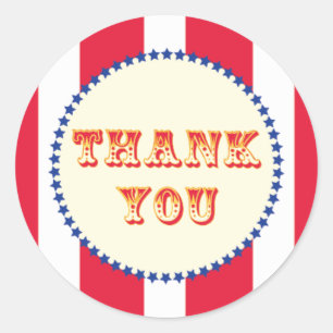 Carnival and Circus Party Classic Round Sticker