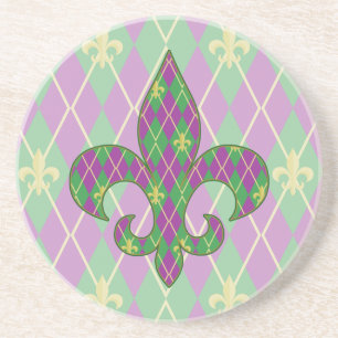 Carnival Argyle Sandstone Coaster