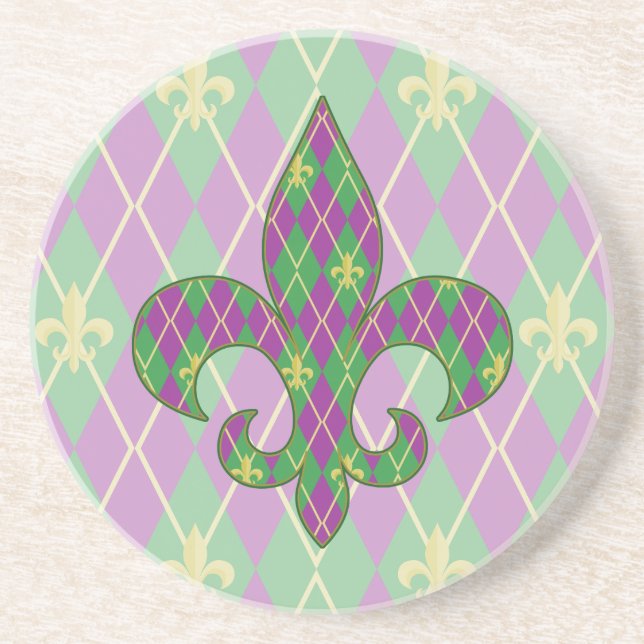 Carnival Argyle Sandstone Coaster (Front)