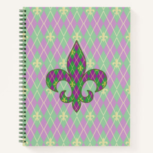 Carnival Argyle Spiral Notebook