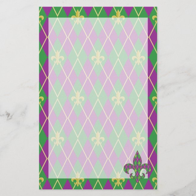 Carnival Argyle Stationery (Front)
