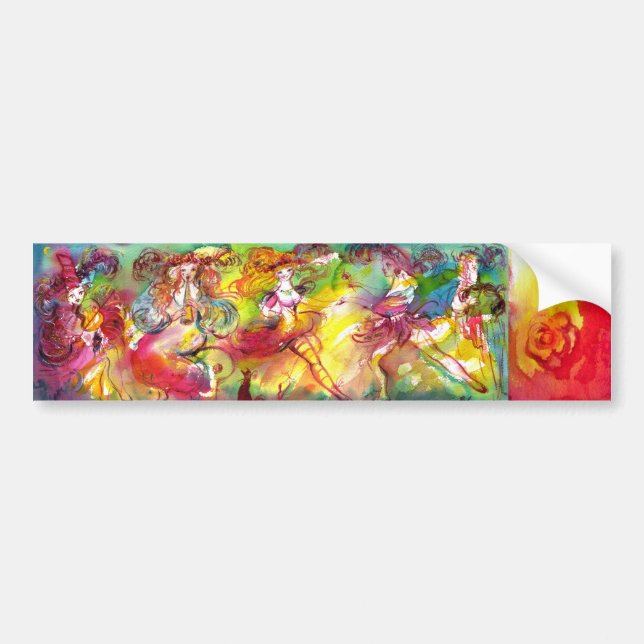 CARNIVAL BALLET / Venetian Masquerade,Dance,Music Bumper Sticker (Front)