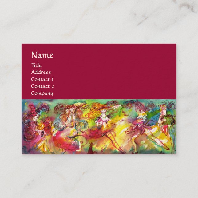 CARNIVAL BALLET / Venetian Masquerade,Dance,Music Business Card (Front)