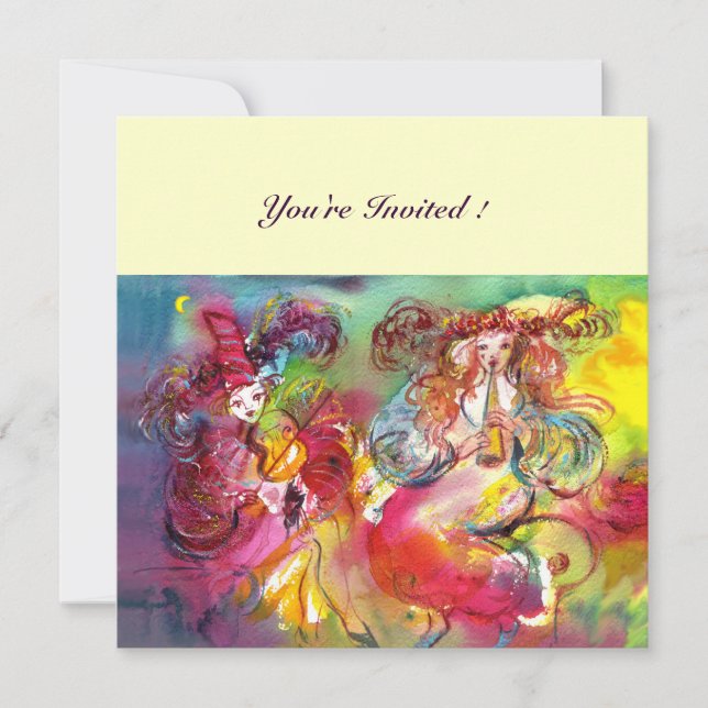 CARNIVAL BALLET / Venetian Masquerade, Dance Music Invitation (Front)