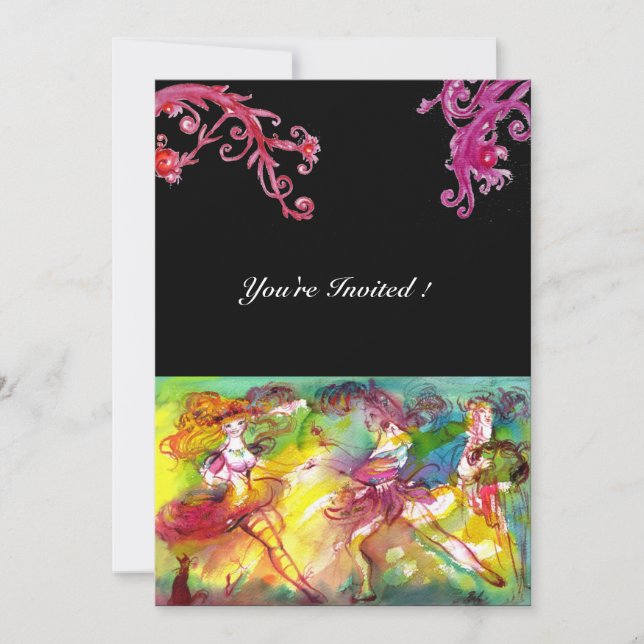 CARNIVAL BALLET / Venetian Masquerade, Dance Music Invitation (Front)