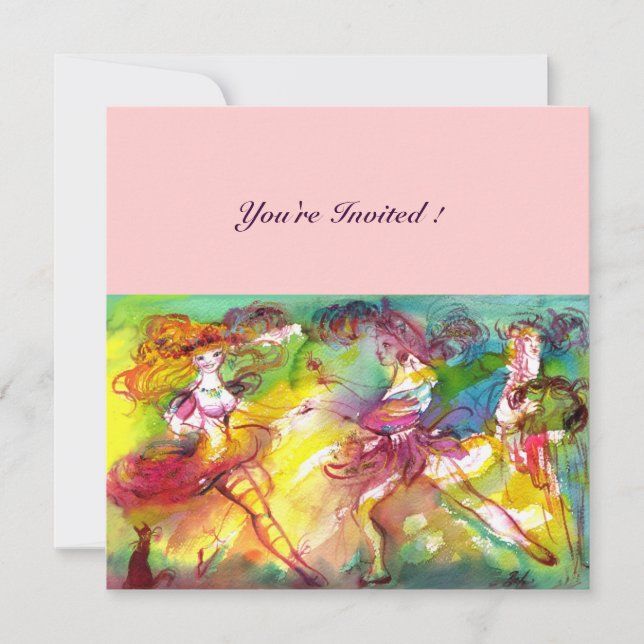 CARNIVAL BALLET / Venetian Masquerade, Dance Music Invitation (Front)
