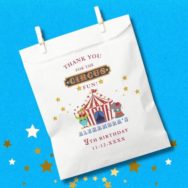 Carnival Big Top Come All Circus Birthday Favour Bag (Creator Uploaded)