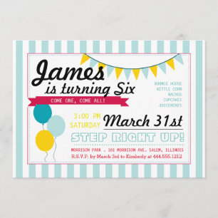 Carnival Birthday Invitation