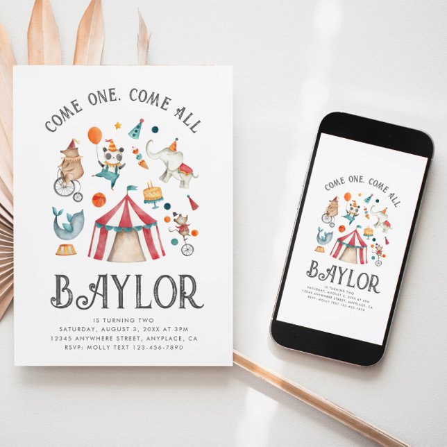 Carnival Birthday Invitation | Circus Birthday  (Creator Uploaded)