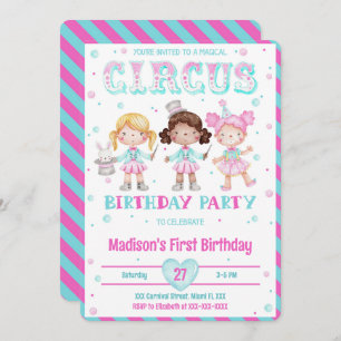 Carnival Birthday Invitations