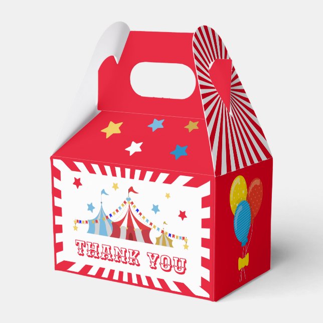 Carnival Birthday Party Favour Box (Front Side)