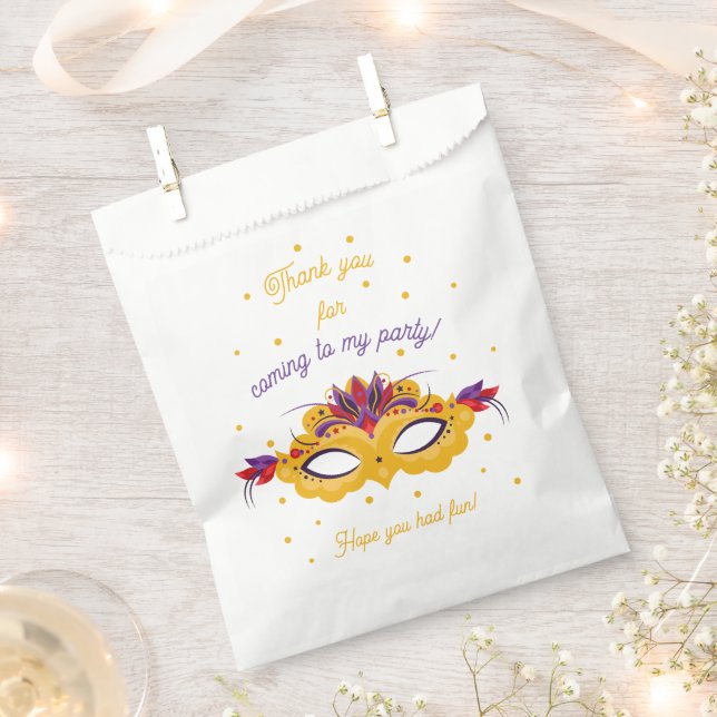 Carnival Birthday Party Thank you Favour Bag (Clipped)